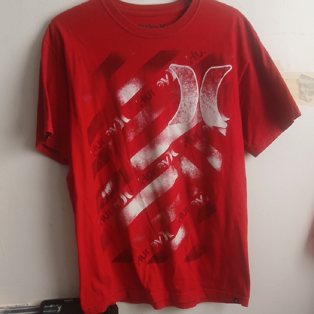 Hurley Red Graphic T-Shirt for Men